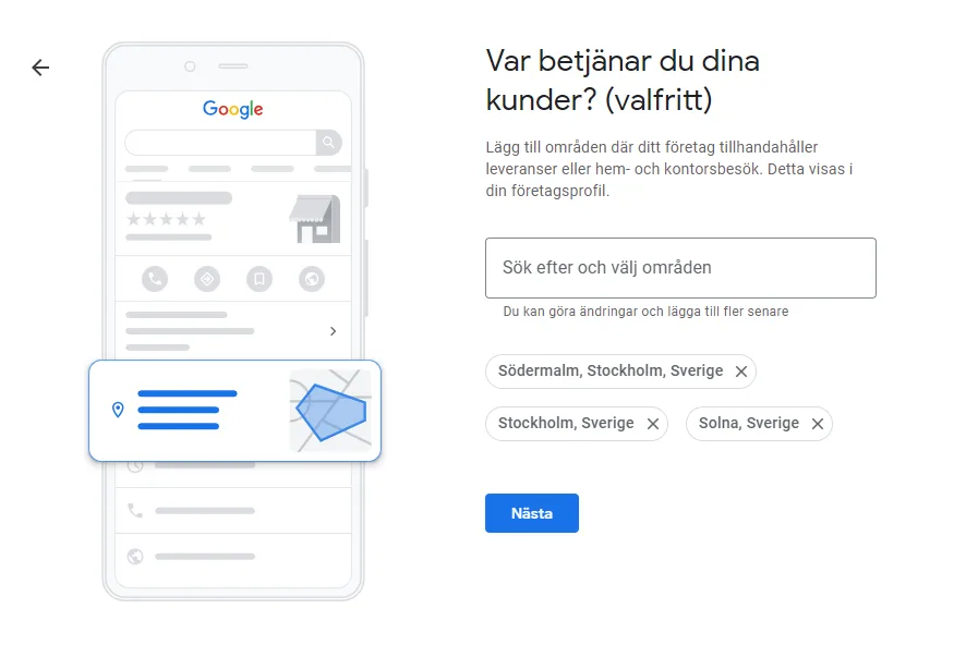 Lägg Till Serviceområde GMB Lägg Till Serviceområde GMB