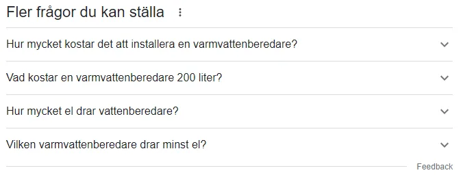 Vanliga Frågor SERP Vanliga Frågor SERP