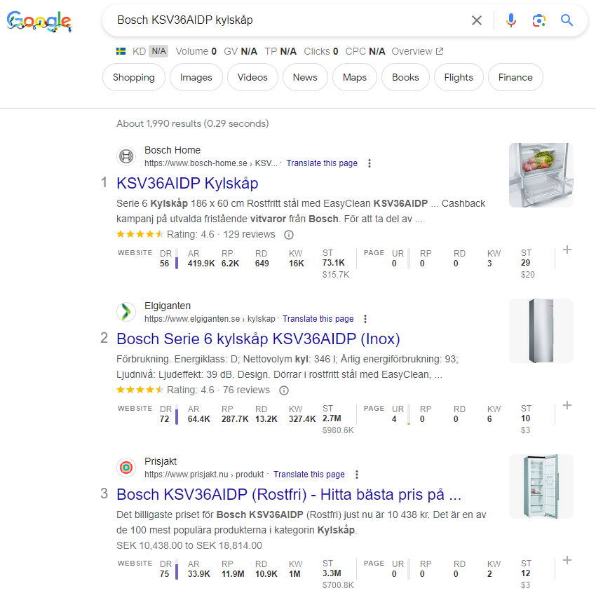 Sökresultat bosch kylskåp Sökresultat bosch kylskåp