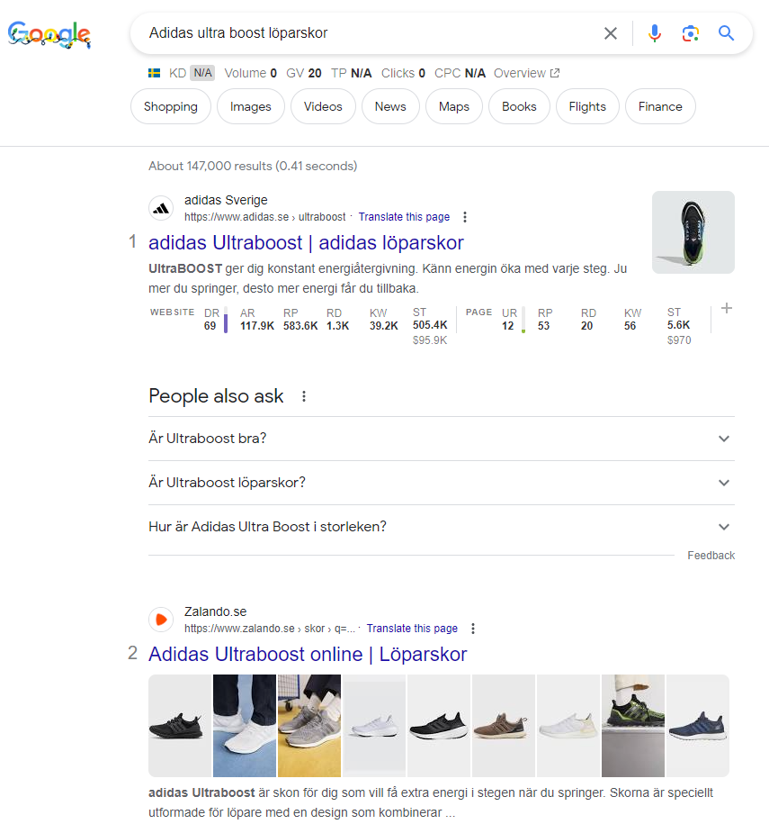 Transaktionell sökning Google SEO Transaktionell sökning Google SEO